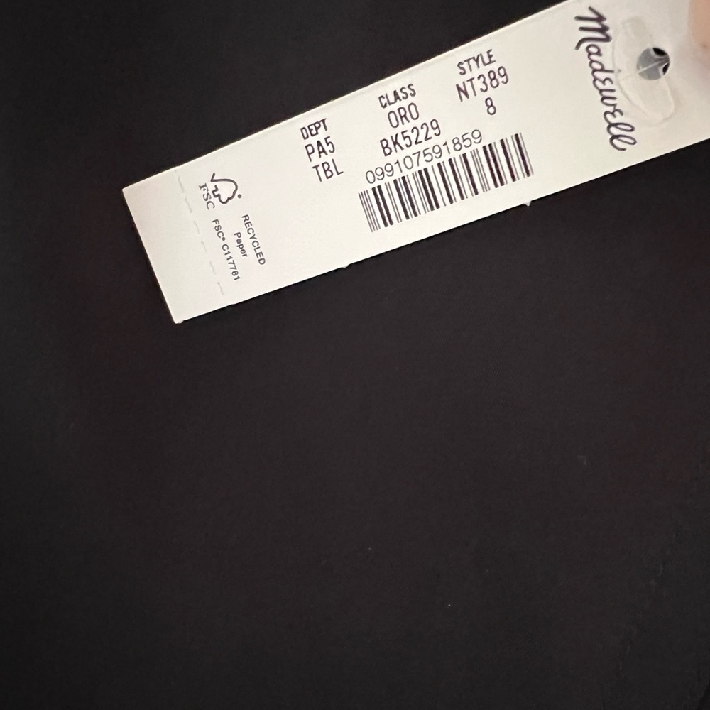 NWT Madewell Black Women's Midi Skirt - Picture 3 of 3